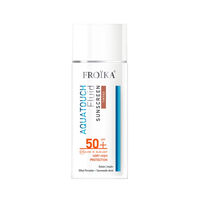 Froika Aquatouch Sunscreen Fluid Tinted SPF50+ Λεπτόρευστο Αντηλιακό Προσώπου με Χρώμα 50ml