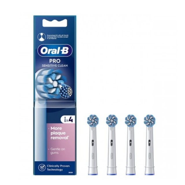 Oral-B Pro Sensitive Clean Ανταλλακτικά Ηλεκτρικής Οδοντόβουρτσας 4τμχ