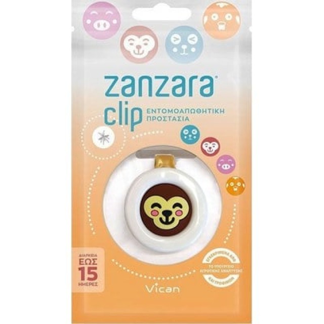 VICAN Zanzara Clip Monkey για Εντομοαπωθητική Προστασία, 1 τεμ