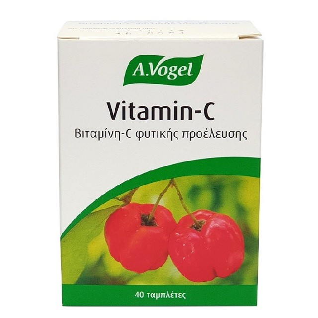 A.Vogel Vitamin C Natural Βιολογικη 100% Απο Φρεσκια Ασερολα, 40 ταμπλέτες