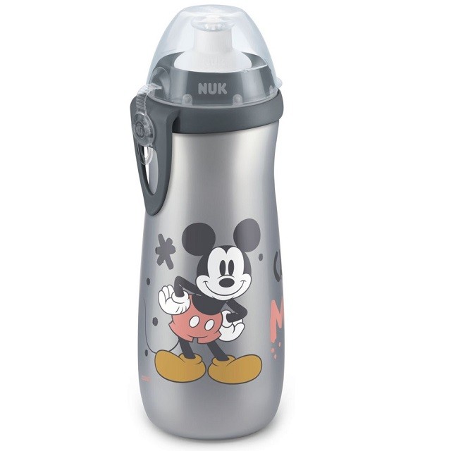 Nuk First Choice Sports Cup Disney Mickey Mouse Γκρι Παγούρι Για 24m+ (10.751.198), 450ml