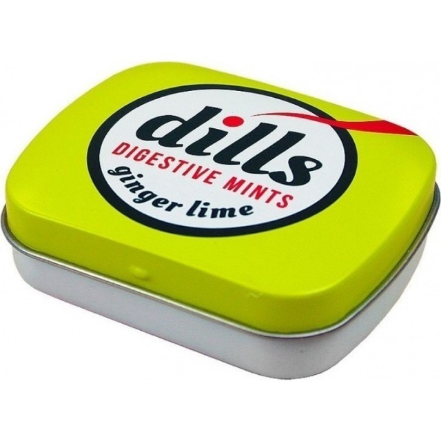 Dills Digestive Mints Ginger & Lime Παστίλιες Για Τη Χώνεψη Και Την Κακοσμία 15gr