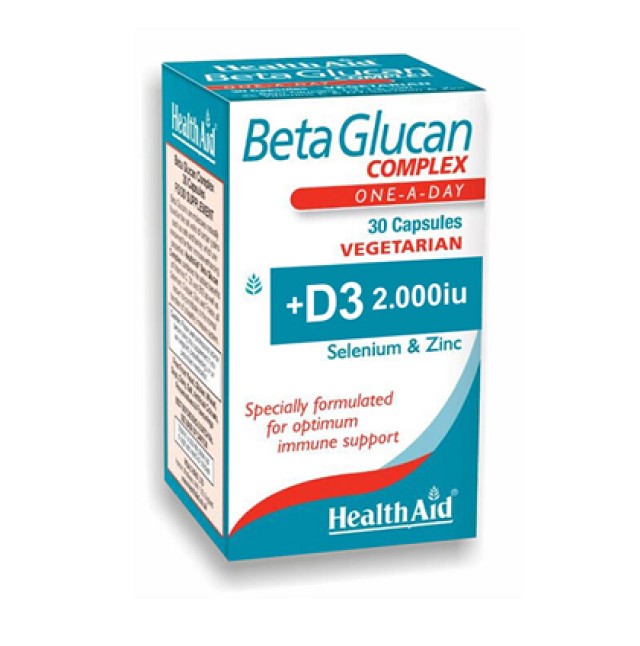 HEALTH AID BetaGlucan Complex Συμπλήρωμα Διατροφής για Ενίσχυση του Ανοσοποιητικού, 30caps