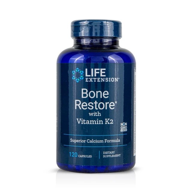 Life Extension Bone Restore With Vitamin K2 Συμπλήρωμα Διατροφής Για Την Υγεία Των Οστών, 120 κάψουλες