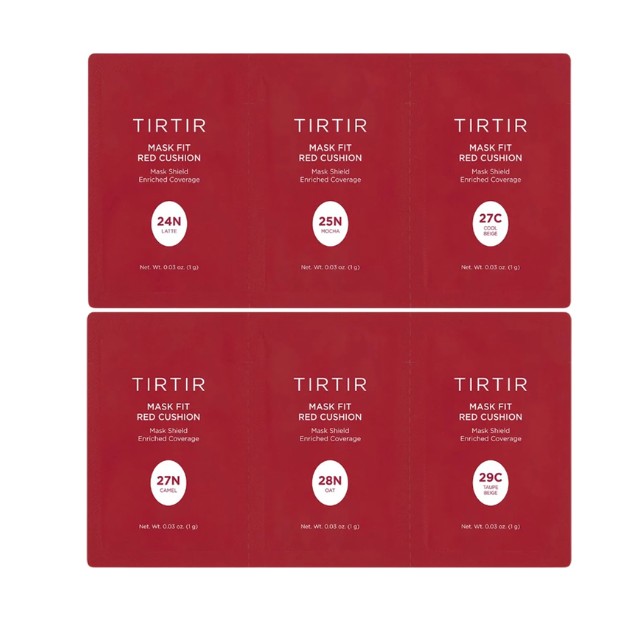Tirtir Πακέτο Mask Fit Red Cushion 6 Shade Trial 6x1gr (24N/25N/27C/27N/28N/29C)