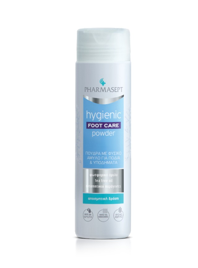 PHARMASEPT Hygienic Foot Powder, Φυσική Πούδρα Αμύλου για Πόδια & Υποδήματα με Αντιμυκητιακή Δράση, 70gr