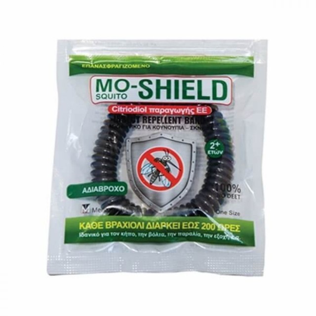 Mo-Shield Αντικουνουπικό Βραχιόλι Χρώμα Μαύρο, 1τεμ