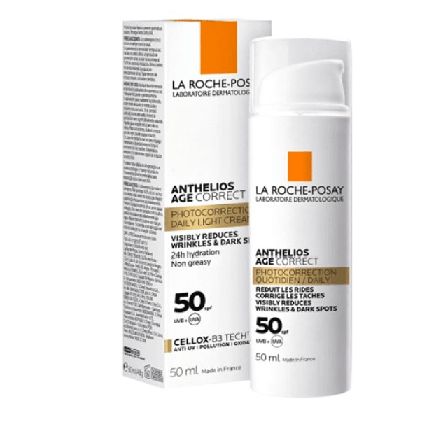 La Roche Posay Anthelios Age Correct Cream SPF50 Αντηλιακή Κρέμα Προσώπου κατά της Φωτογήρανσης 50ml