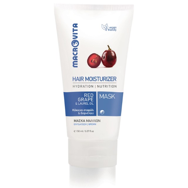 Macrovita Μάσκα Μαλλιών με Κόκκινο Σταφύλι & Δαφνέλαιο 150ml