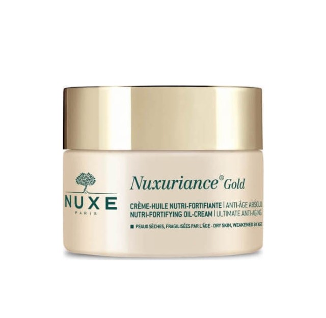 NUXE Nuxuriance Gold Nutri-Fortifying Oil-Cream Ultimate Anti-Aging for Dry Skin Αντιγηραντική Κρέμα Ημέρας για Θρέψη & Ενυδάτωση, 50ml