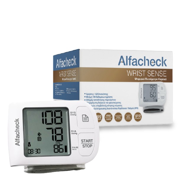 Alfacheck Wrist Sense Ψηφιακό Πιεσόμετρο Καρπού 1τμχ