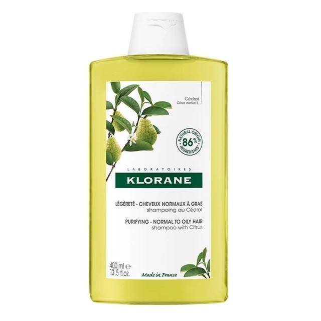 Klorane Shampoo Citrus Purifying Σαμπουάν Καθημερινής Χρήσης Για Κανονικα Προς Λιπαρά Μαλλιά, 400ml