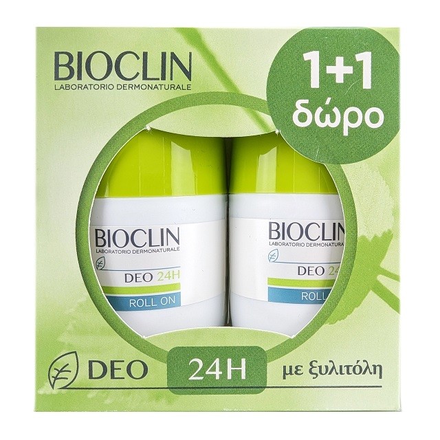Bioclin Πακέτο Deo 24H Roll-On Αποσμητικό Για Κανονική Εφίδρωση, 2x50ml