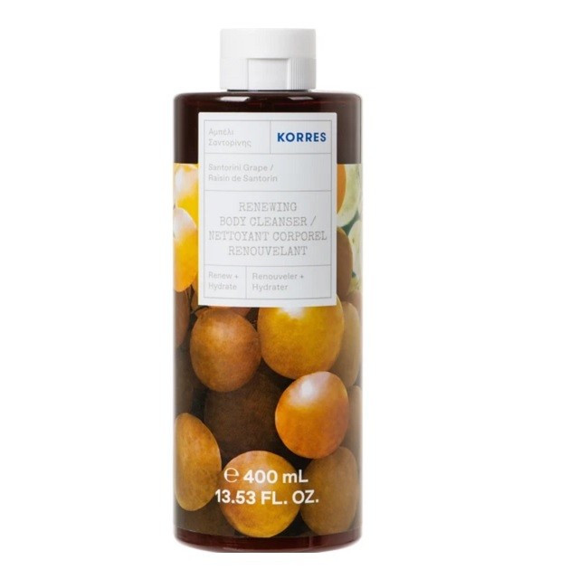 Korres Renewing Body Cleanser Santorini Grape Αφρόλουτρο Με Άρωμα Αμπέλι Σαντορίνης, 400ml