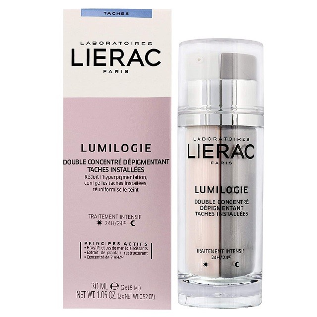Lierac Lumilogie Double Concetrate 24ωρη Λεπτόρρευστη Κρέμα Προσώπου Για Δυσχρωμίες & Πανάδες 2x15ml, 30ml