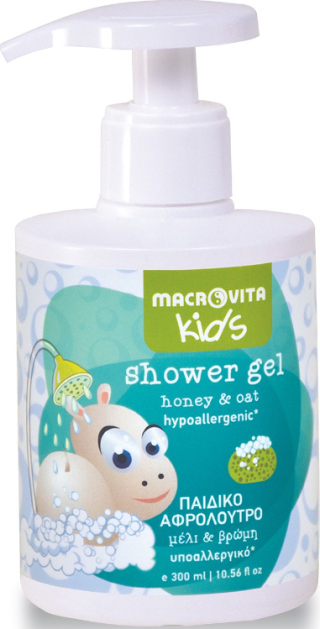 MACROVITA Kids Shower Gel, Παιδικό Αφρόλουτρο με Bρώμη & Mέλι 300ml