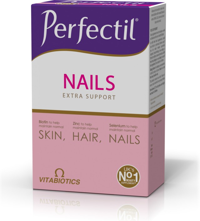 Vitabiotics Perfectil Nails Extra Support Συμπλήρωμα Διατροφής Για Υγιή Μαλλιά, Δέρμα & Νύχια, 60 Κάψουλες