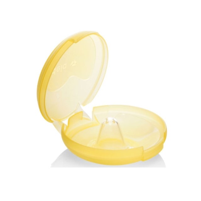 Medela Ψευδοθηλές Contact Nipple Shields Medium 20mm Σιλικόνης Με Θήκη 2τμχ
