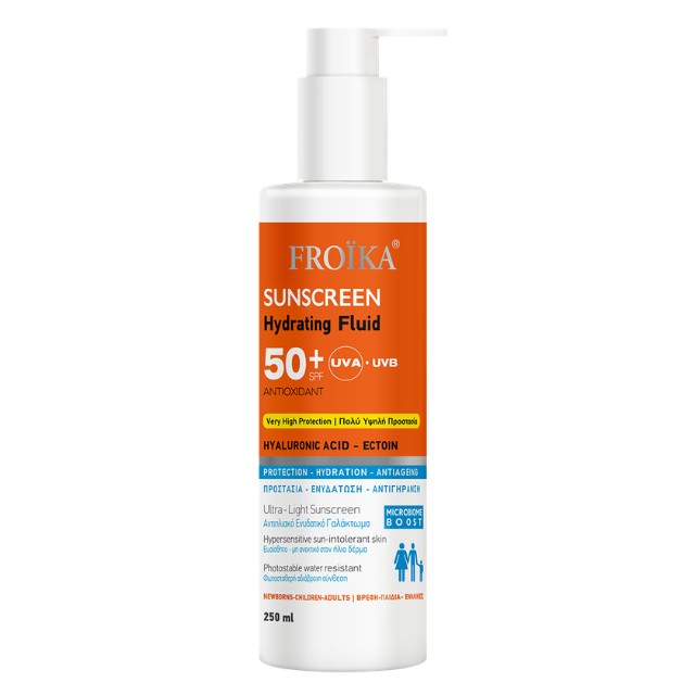 Froika Sunscreen Hydrating Fluid SPF50+ Αντιηλιακό Γαλάκτωμα 250ml