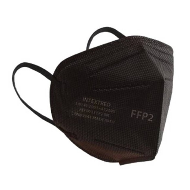 Intextred Μάσκα Προστασίας FFP2 NR Μαύρη 20τμχ