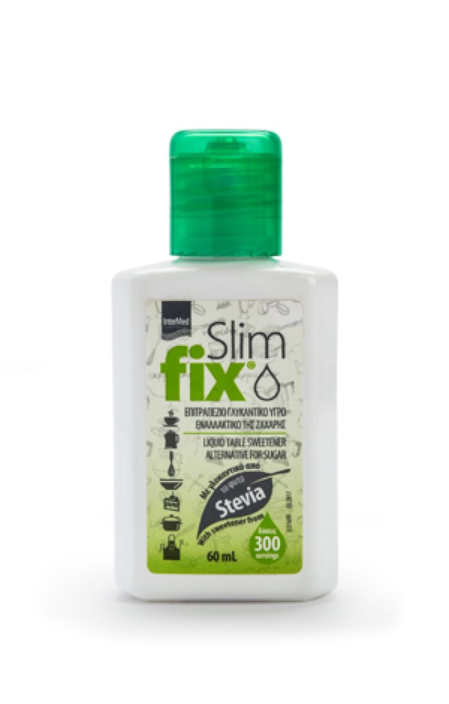 INTERMED Slim Fix Υγρό Γλυκαντικό με Στέβια, 60 ml
