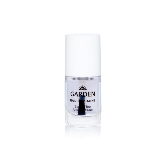 Garden Nail Treatment 902 Base & Top Anti-Split Duo Διάφανο Πολυχρηστικό Βερνίκι Νυχιών 2in1 10.5ml