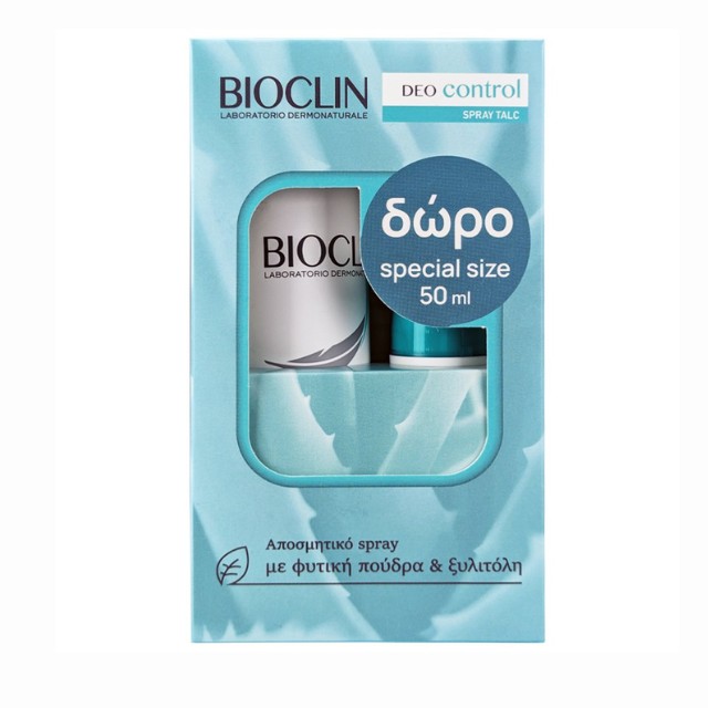 Bioclin Promo Deo Control Αποσμητικό Spray Με Φυτική Πούδρα, 150ml & Deo Control Spray Talk 50ml