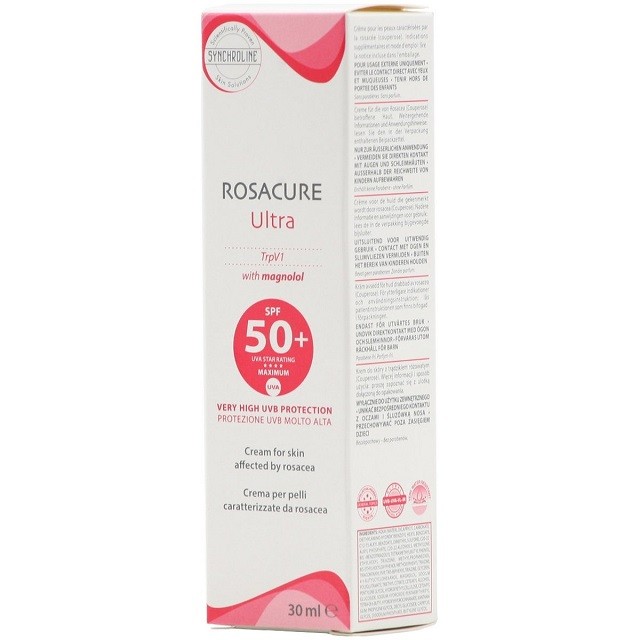 Synchroline Rosacure Ultra Cream SPF50+ With Magnolol Ενυδατική Καταπραϋντική Κρέμα Προσώπου 30ml