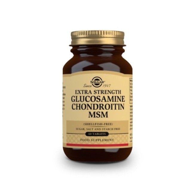 Solgar Extra Strength Glucosamine Chondroitin MSM,  Συμπλήρωμα για Χόνδρους & Αρθρώσεις, 60 ταμπλέτες