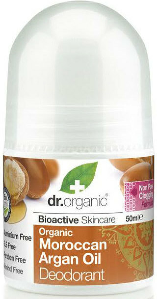 DR.ORGANIC Deodorant Roll on Argan Oil Αποσμητικό Με Έλαιο Άργκαν, 50ml