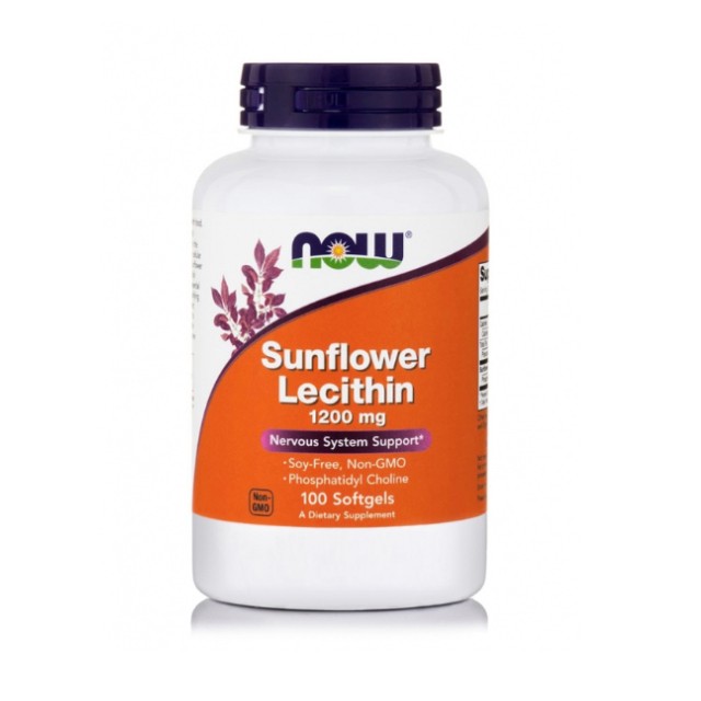 Now Foods Sunflower Lecithin 1200mg 100 Μαλακές Κάψουλες