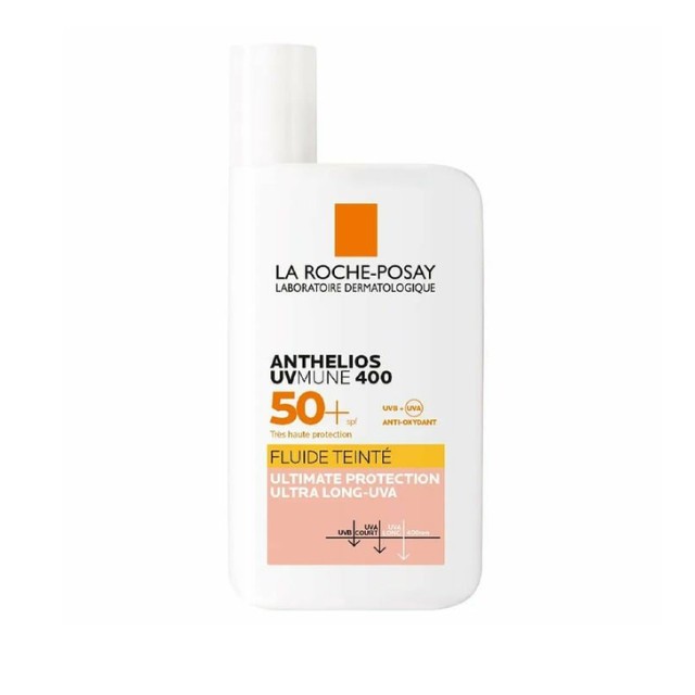 La Roche Posay Anthelios Ιnvisible Fluid SPF50+ Tinted Αντηλιακή Λεπτόρευστη Κρέμα Προσώπου με Χρώμα 50ml