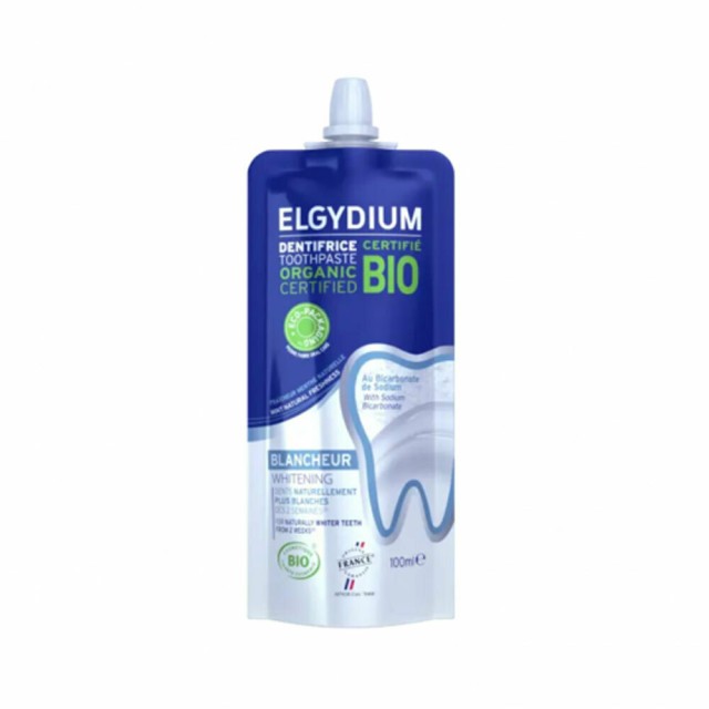 ELGYDIUM Organic Bio Whitening Βιολογική Οδοντόκρεμα για Λεύκανση σε Οικολογική Συσκευασία, 100ml