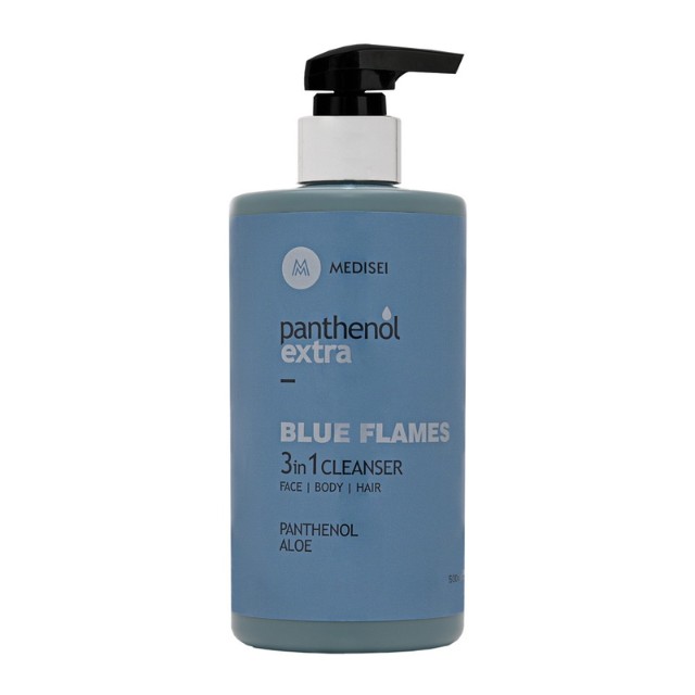 Panthenol Extra Blue Flames 3 in 1 Cleanser Πρόσωπο-Σώμα-Μαλλιά 500ml