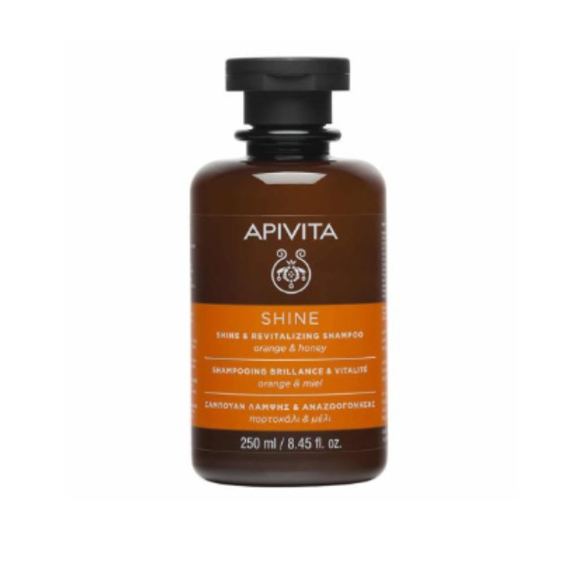 Apivita Shine & Revitalizing Σαμπουάν Λάμψης με Πορτοκάλι & Μέλι 250ml