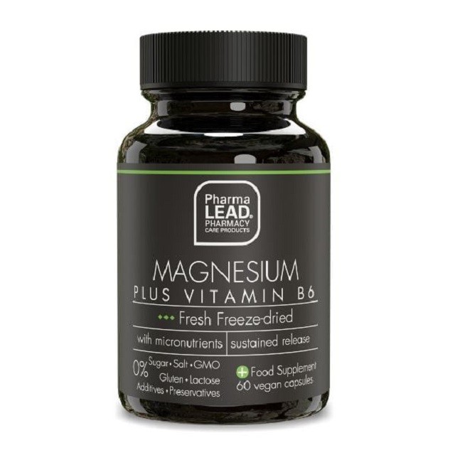 PharmaLead Black Range Magnesium Plus Vitamin B6 Συμπλήρωμα Διατροφής Με Μαγνήσιο, 60 Φυτικές Κάψουλες