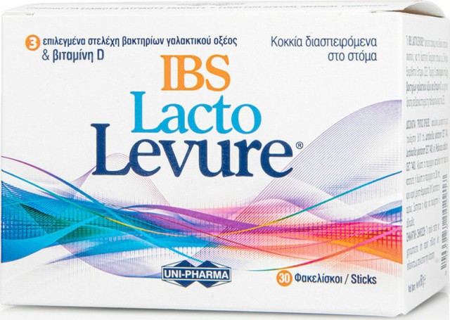 UniPharma LactoLevure IBS Συμπλήρωμα Προβιοτικών Για Άτομα Με Σύνδρομο Ευερέθιστου Εντέρου, 30 Φακελίσκοι