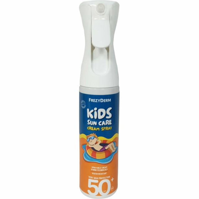 FREZYDERM Kids Sun Care Cream Spray SPF50+, Παιδικό Αντηλιακό Σπρέι Προσώπου & Σώματος 275ml
