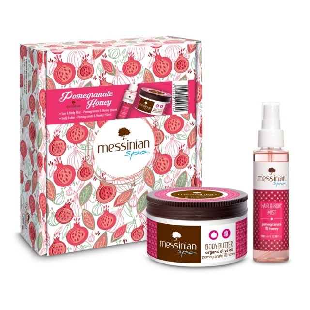 Messinian Spa Πακέτο Pomegranate Honey Body Butter Βούτυρο Σώματος, 250ml & Hair & Body Mist Αρωματικό Σπρέι Για Μαλλιά & Σώμα, 100ml