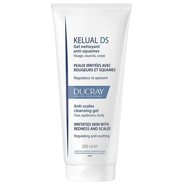 Ducray Kelual DS Anti-Scales Cleansing Gel Αφρίζον Τζελ Καθαρισμού Για Πρόσωπο & Σώμα Κατά Των Λεπιών & Νιφάδων, 200ml