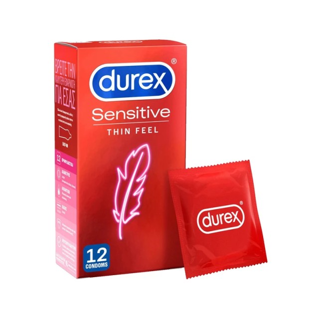DUREX Sensitive Thin Feel, Προφυλακτικά Εξαιρετικά Λεπτά 12τμχ