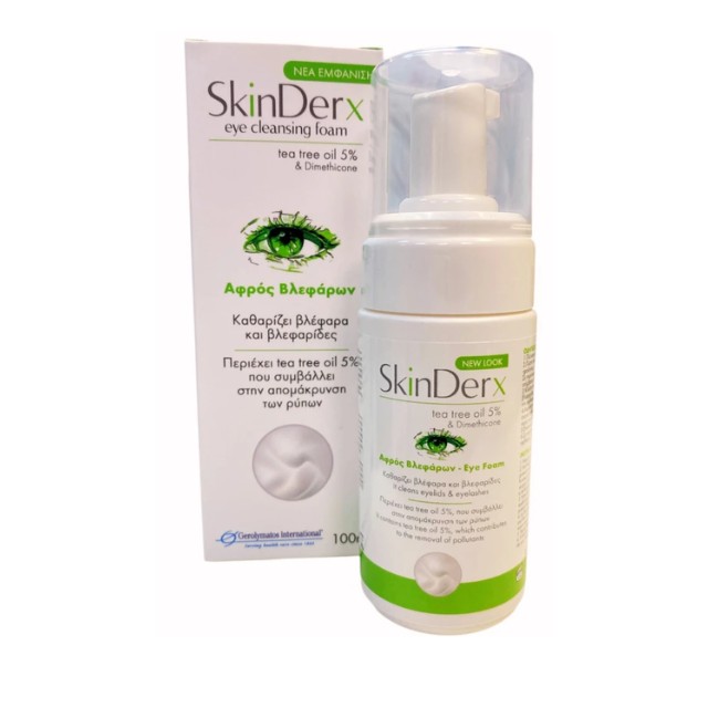 SkinDerx Eye Cleansing Foam with Tea Tree Oil 5% Αφρός Καθαρισμού Βλεφάρων 100ml