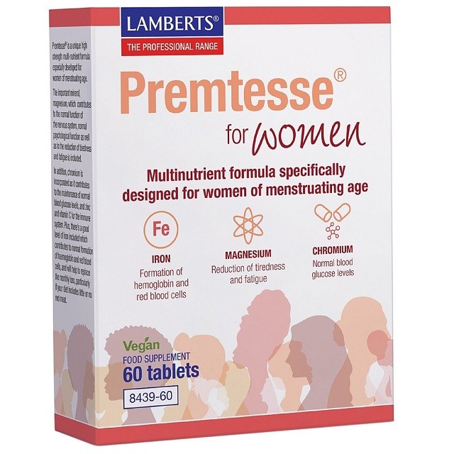 Lamberts Premtesse For Women Συμπλήρωμα Διατροφής Για Γυναίκες Αναπαραγωγικής Ηλικίας, 60 Ταμπλέτες (8439-60)