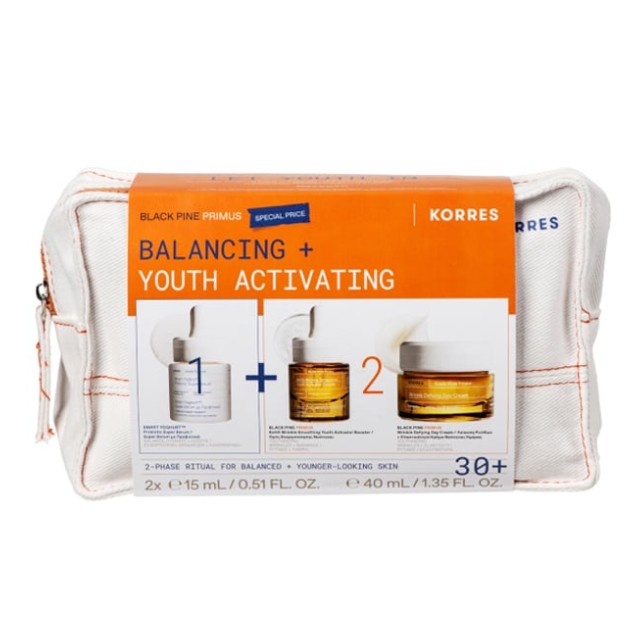 Korres Πακέτο Black Pine Primus Serum 15ml & Day Cream 40ml & Yoghurt Serum 15ml