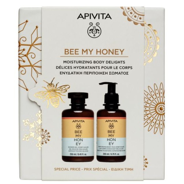 Apivita Πακέτο Bee Μy Honey Shower Gel 250ml & Body Milk 200ml