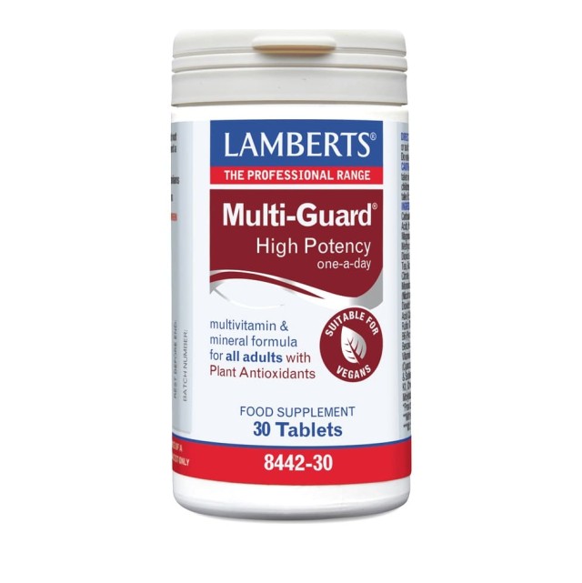 LAMBERTS Multi Guard High Potency, Πολυβιταμινούχα Φόρμουλα Βιταμινών & Μετάλλων, 30 tabs 8442-30