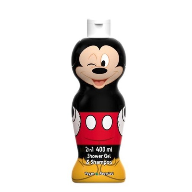 Air-Val Mickey Mouse Shower Gel & Shampoo Παιδικό Αφρόλουτρο & Σαμπουάν 400ml