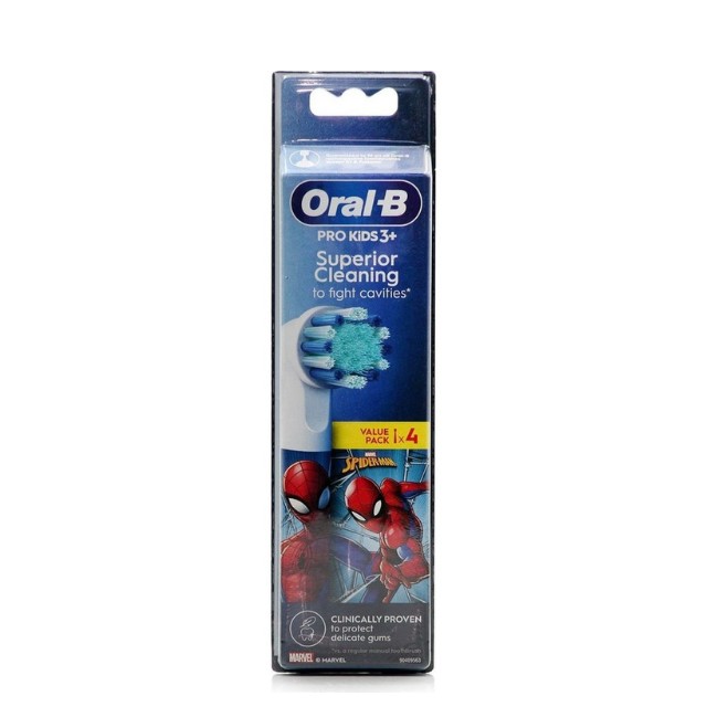 Oral-B Ανταλλακτικές Κεφαλές Παιδικές Kids Spiderman 4 τεμάχια