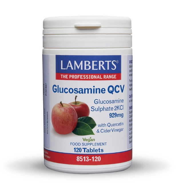 Lamberts Glucosamine QCV 929mg Συμπλήρωμα Διατροφής Για Την Υγεία Των Χόνδρων, 120 Ταμπλέτες (8513-120)