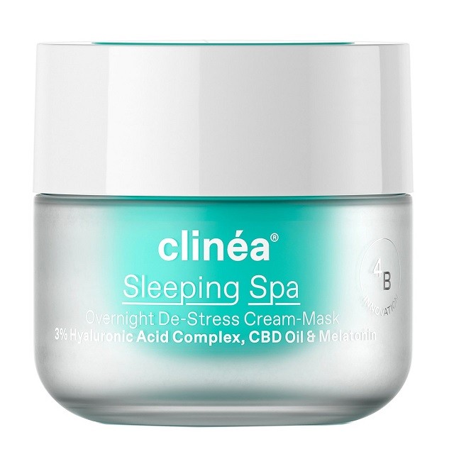 Clinea Sleeping Spa De-Stress Cream-Mask Κρέμα-Μάσκα Νυκτός Προσώπου Με Μελατονίνη Για Ενυδάτωση & Αναζωογόνηση, 50ml